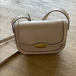 NEW Mango Taupe and gold crossbody Bag
